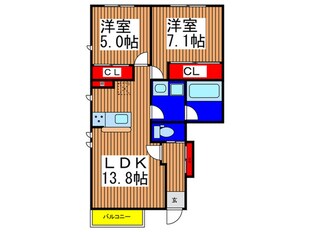 メゾンアリエスの物件間取画像